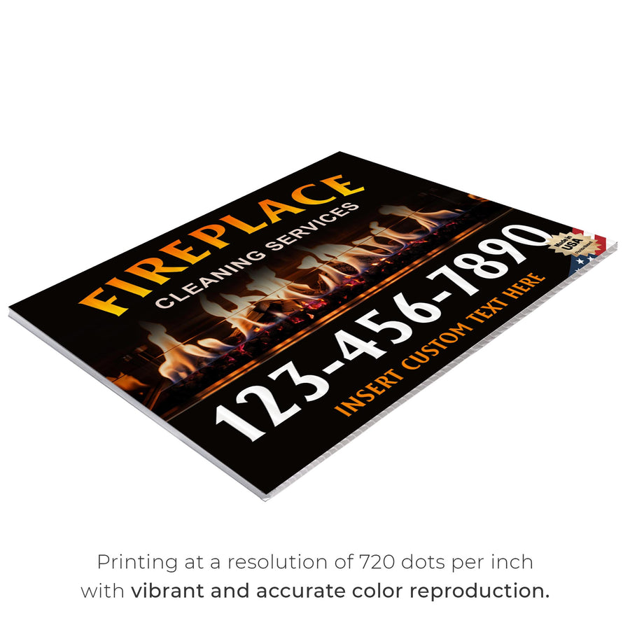 Fireplace Cleaning Services Yard Sign Design 2 -  BFS-FRPLC-24X18-DS-D2-BFS-FRPLC--24X18-SS-D2