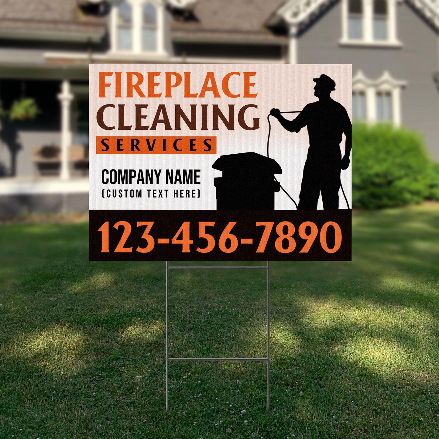 Fireplace Cleaning Services Yard Sign Design 3 -  BFS-FRPLC-24X18-DS-D3-BFS-FRPLC--24X18-SS-D3