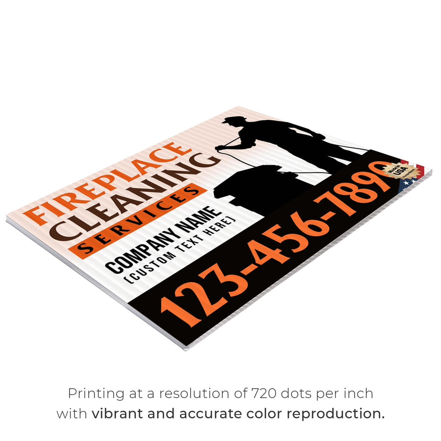 Fireplace Cleaning Services Yard Sign Design 3 -  BFS-FRPLC-24X18-DS-D3-BFS-FRPLC--24X18-SS-D3
