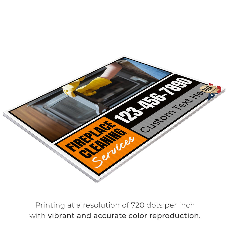 Fireplace Cleaning Services Yard Sign Design 4 -  BFS-FRPLC-24X18-DS-D4-BFS-FRPLC--24X18-SS-D4