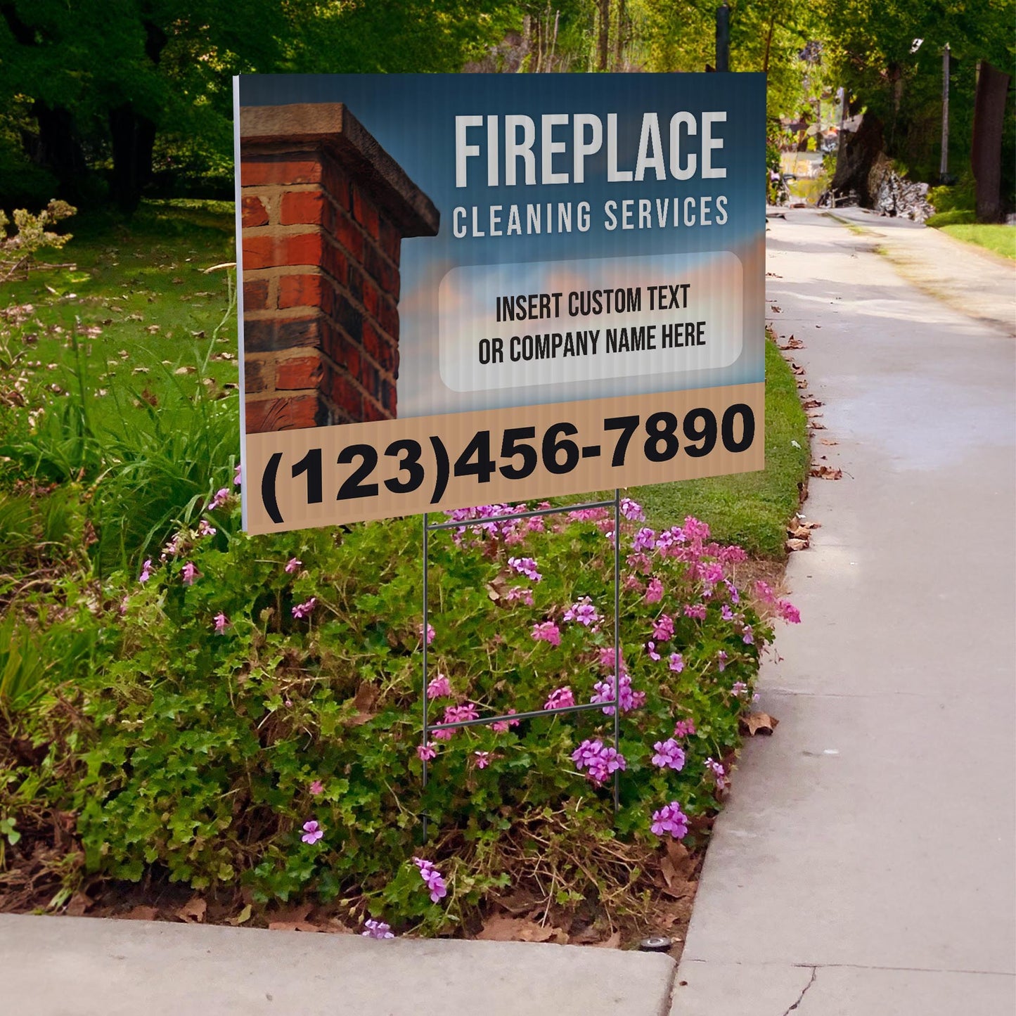 Fireplace Cleaning Services Yard Sign Design 5 -  BFS-FRPLC-24X18-DS-D5-BFS-FRPLC--24X18-SS-D5
