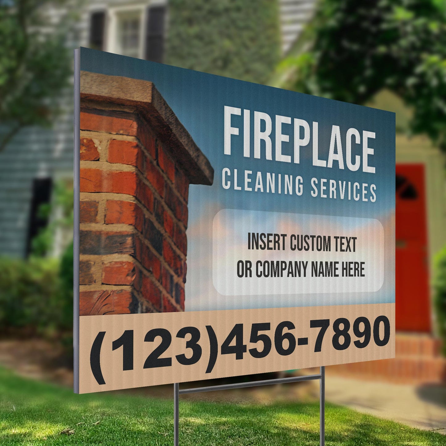 Fireplace Cleaning Services Yard Sign Design 5 -  BFS-FRPLC-24X18-DS-D5-BFS-FRPLC--24X18-SS-D5