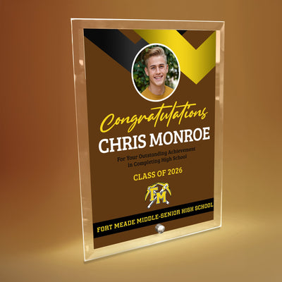 Fort Meade Middle-Senior High School Glass Plaque Design 1