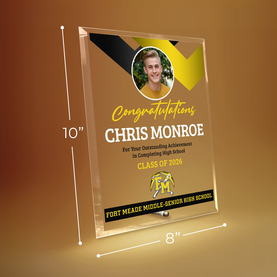 Fort Meade Middle-Senior High School Glass Plaque Design 1