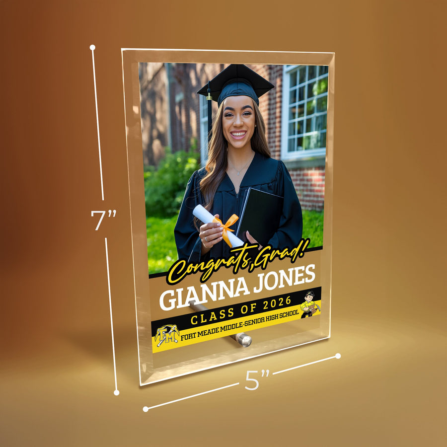 Fort Meade Middle-Senior High School Glass Plaque Design 2