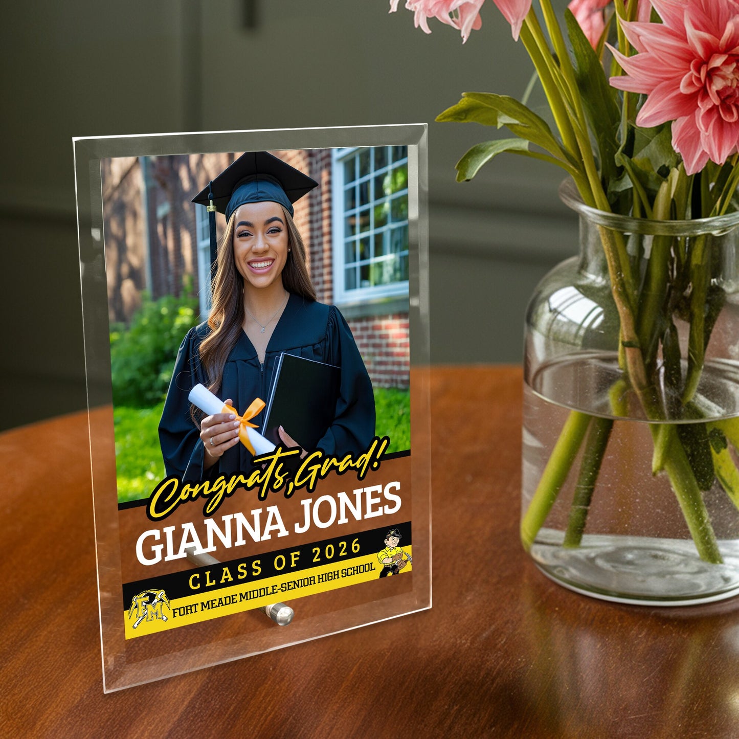 Fort Meade Middle-Senior High School Glass Plaque Design 2