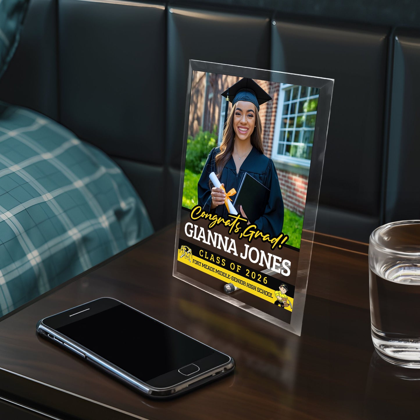 Fort Meade Middle-Senior High School Glass Plaque Design 2