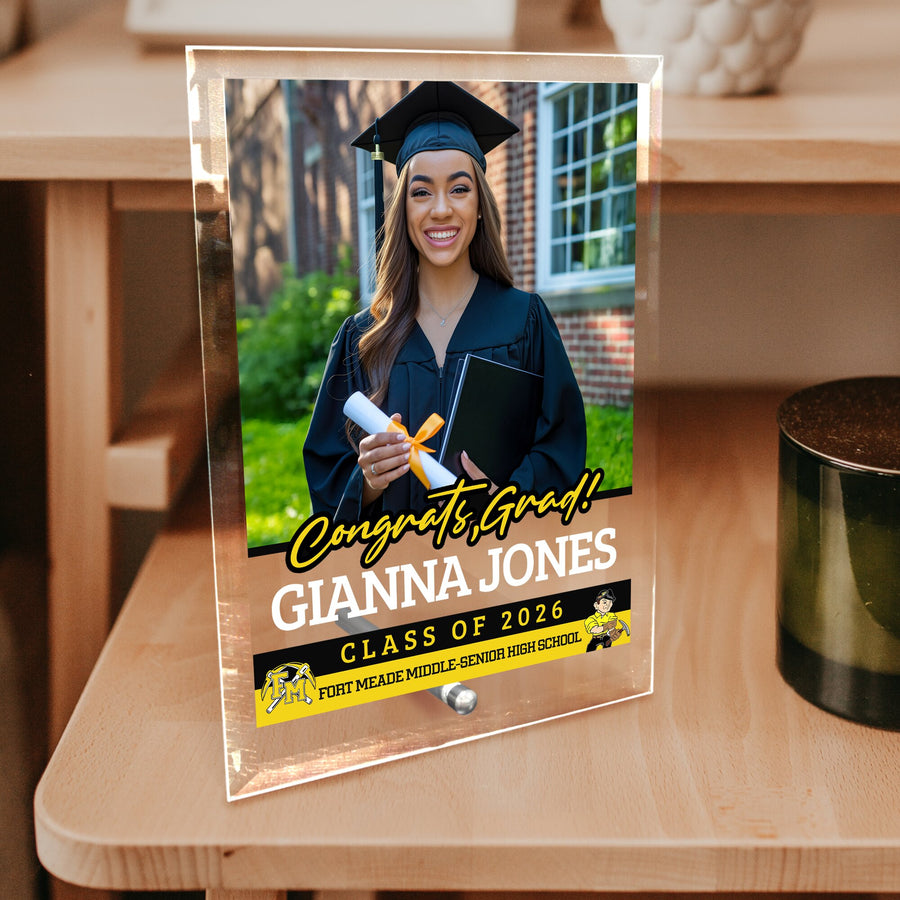 Fort Meade Middle-Senior High School Glass Plaque Design 2