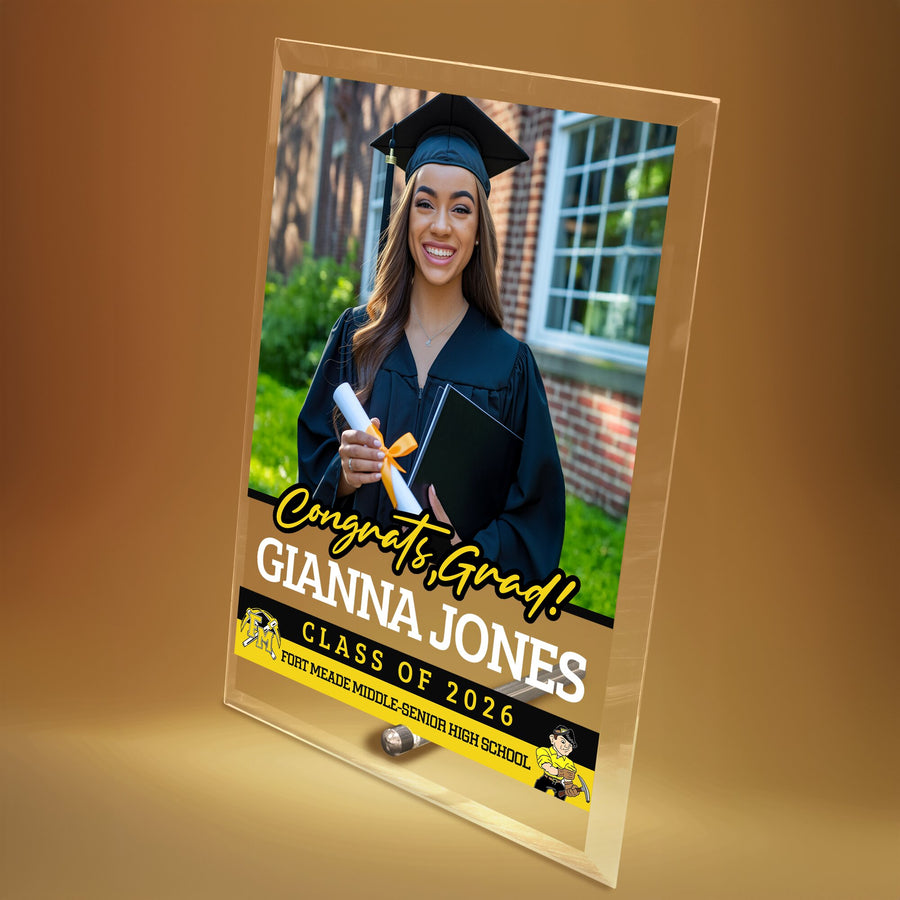 Fort Meade Middle-Senior High School Glass Plaque Design 2