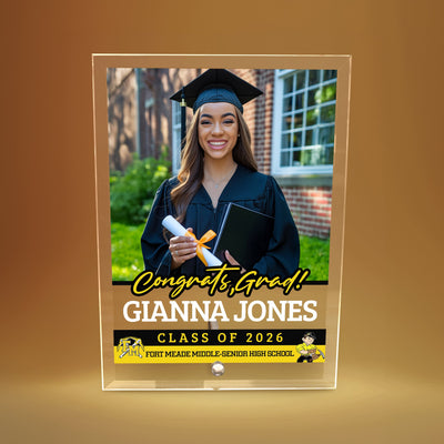 Fort Meade Middle-Senior High School Glass Plaque Design 2