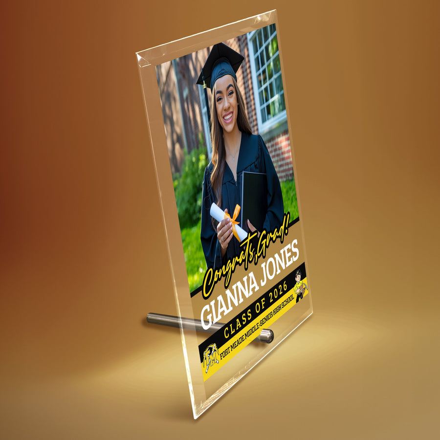 Fort Meade Middle-Senior High School Glass Plaque Design 2