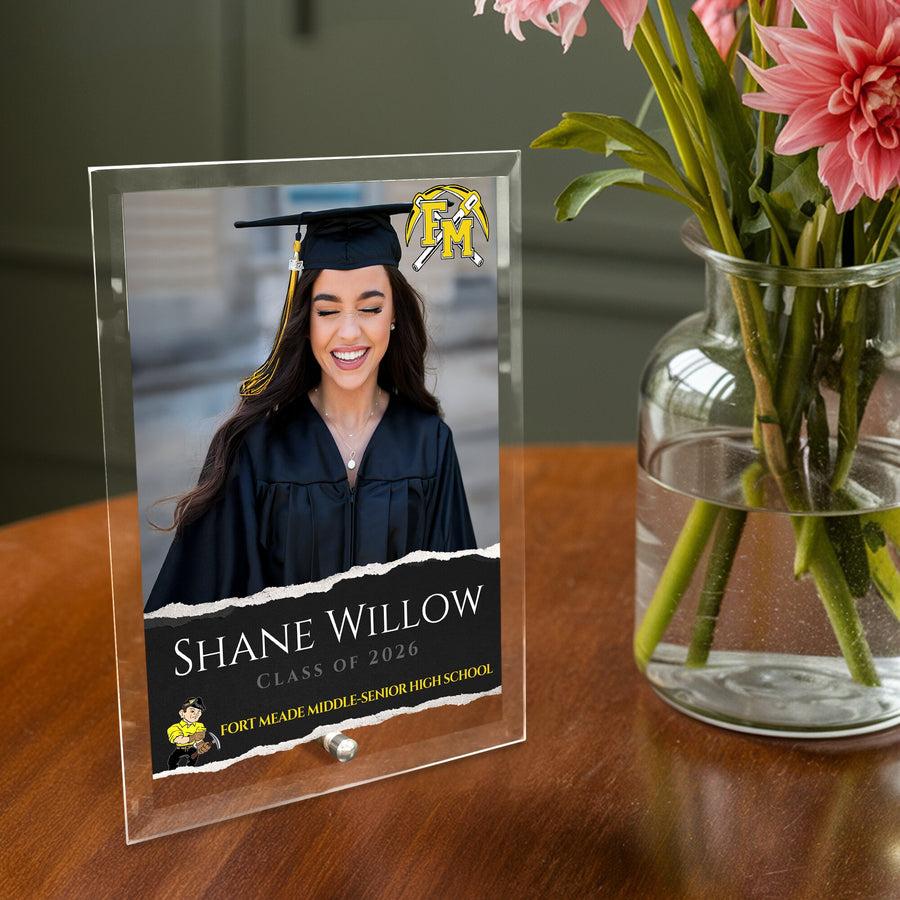 Fort Meade Middle-Senior High School Glass Plaque Design 3