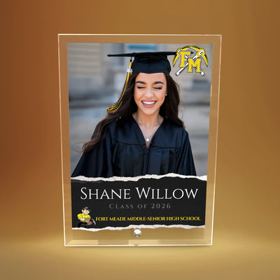 Fort Meade Middle-Senior High School Glass Plaque Design 3