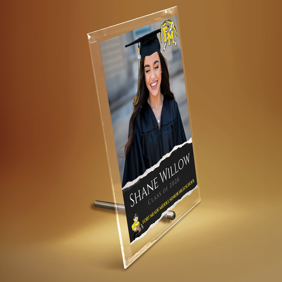 Fort Meade Middle-Senior High School Glass Plaque Design 3