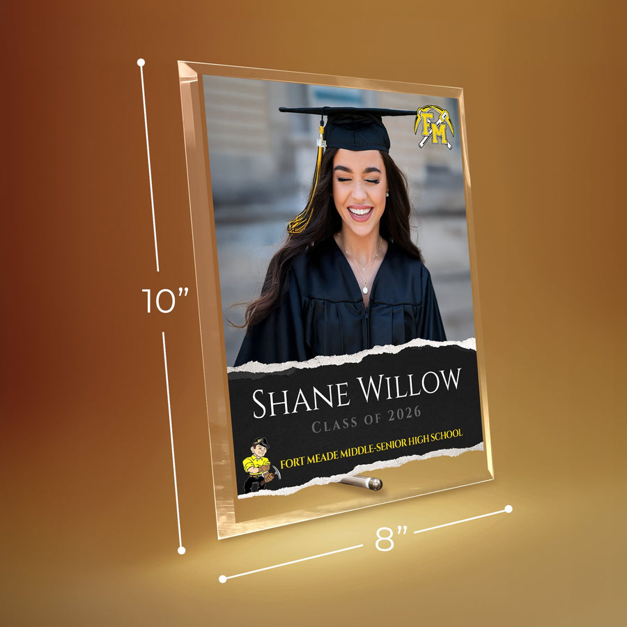 Fort Meade Middle-Senior High School Glass Plaque Design 3