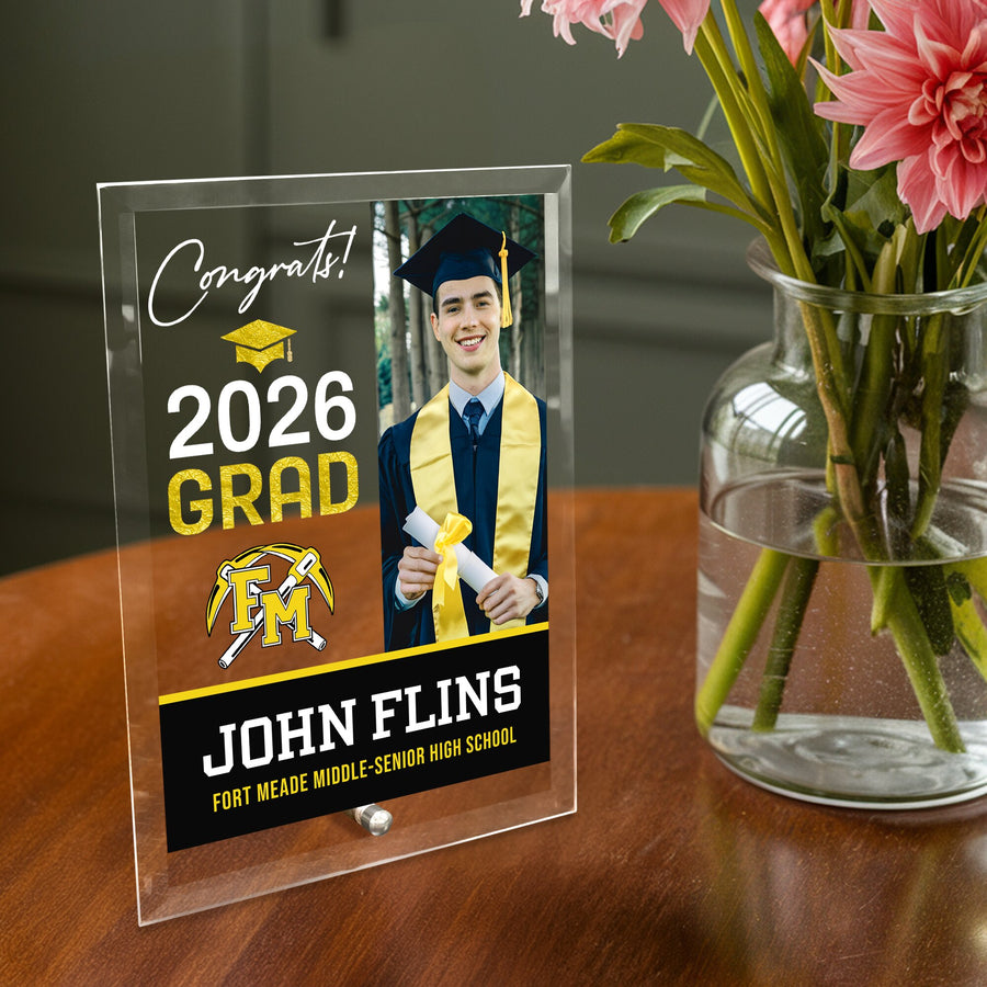 Fort Meade Middle-Senior High School Glass Plaque Design 4
