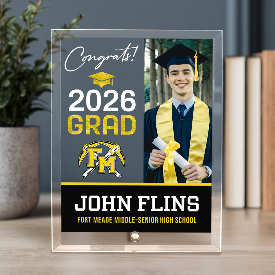 Fort Meade Middle-Senior High School Glass Plaque Design 4