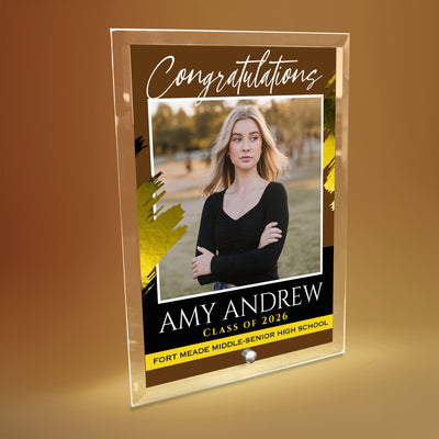 Fort Meade Middle-Senior High School Glass Plaque Design 5