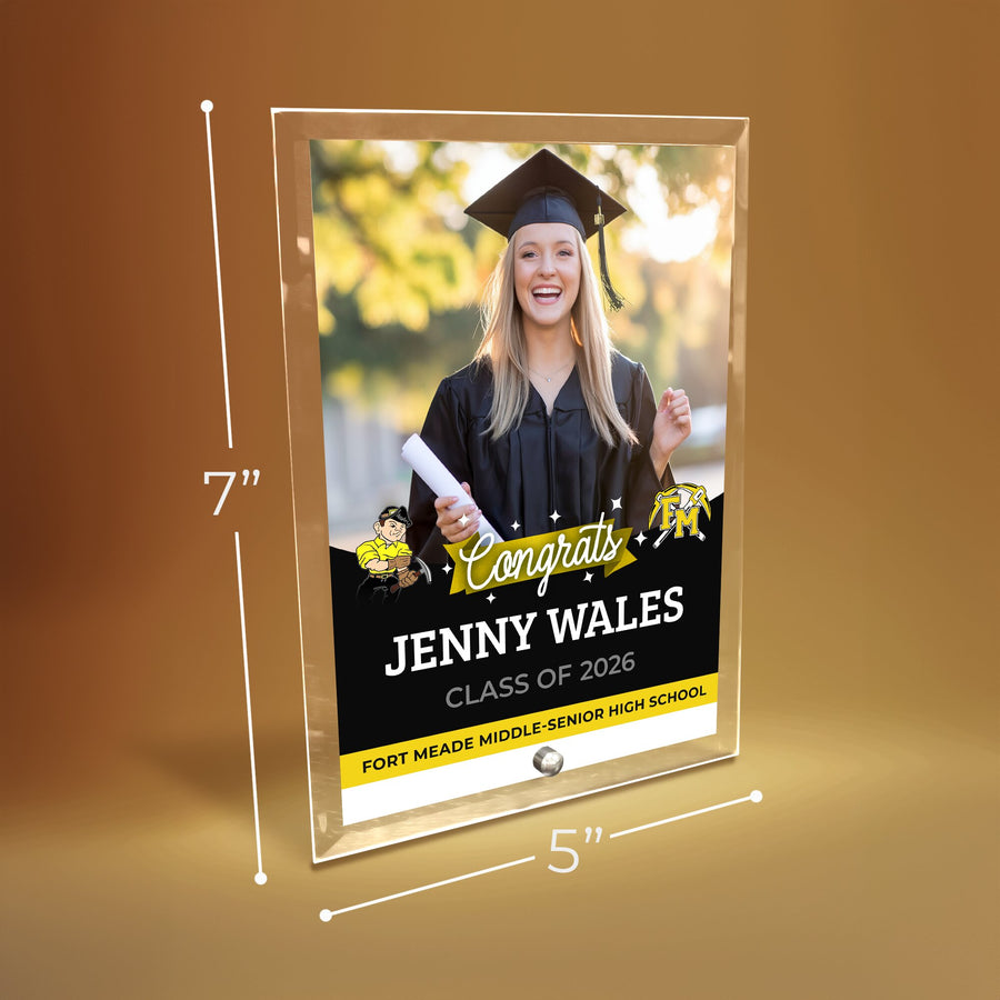 Fort Meade Middle-Senior High School Glass Plaque Design 6