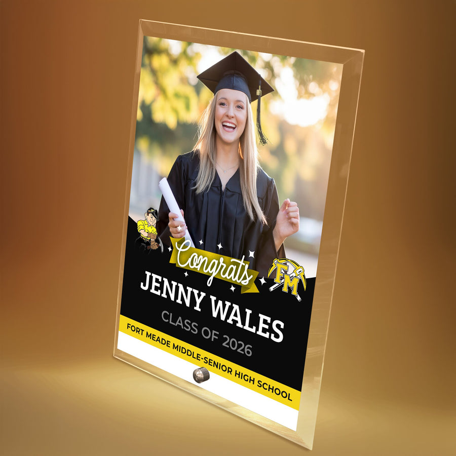 Fort Meade Middle-Senior High School Glass Plaque Design 6