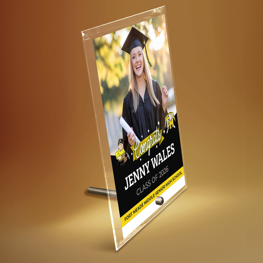 Fort Meade Middle-Senior High School Glass Plaque Design 6