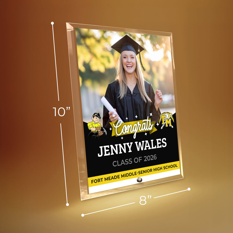 Fort Meade Middle-Senior High School Glass Plaque Design 6