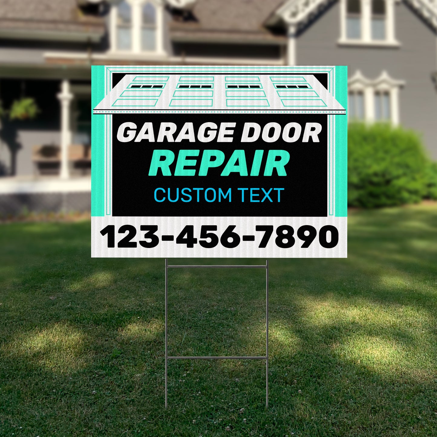 Garage Door Repair Yard Sign Design 1 -  BFS-GRGDR-24X18-DS-D1-BFS-GRGDR-24X18-SS-D1