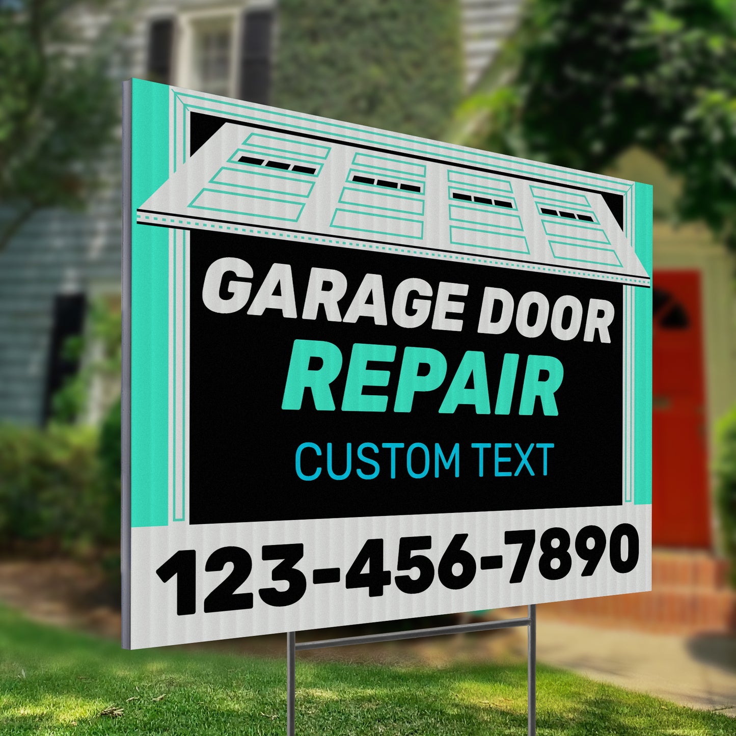 Garage Door Repair Yard Sign Design 1 -  BFS-GRGDR-24X18-DS-D1-BFS-GRGDR-24X18-SS-D1