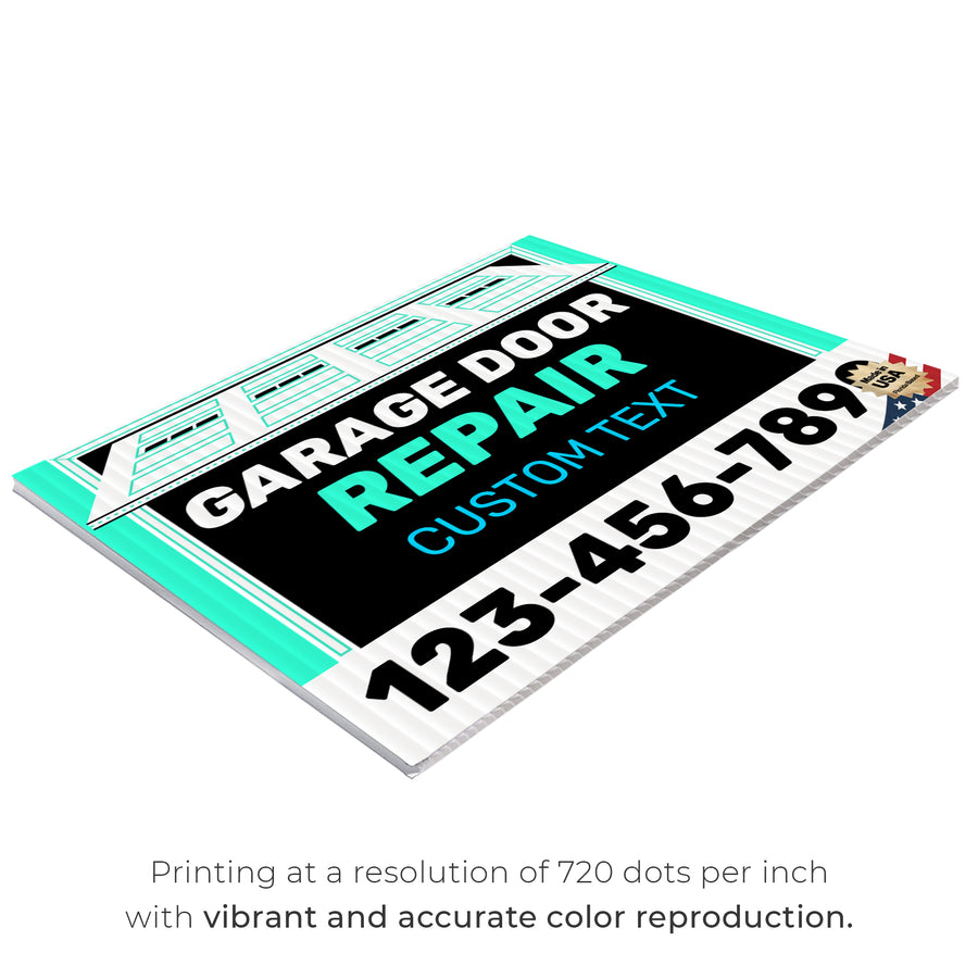 Garage Door Repair Yard Sign Design 1 -  BFS-GRGDR-24X18-DS-D1-BFS-GRGDR-24X18-SS-D1