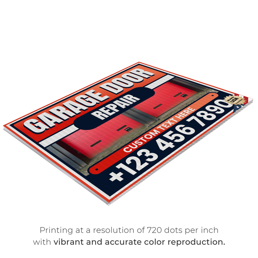 Garage Door Repair Yard Sign Design 2 -  BFS-GRGDR-24X18-DS-D2-BFS-GRGDR-24X18-SS-D2