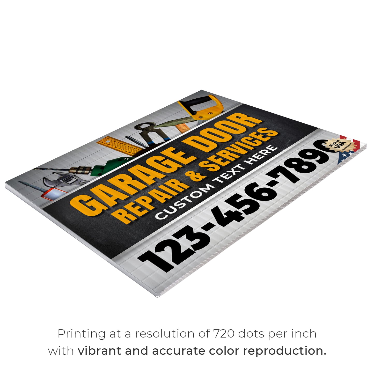 Garage Door Repair Yard Sign Design 4 -  BFS-GRGDR-24X18-DS-D4-BFS-GRGDR-24X18-SS-D4