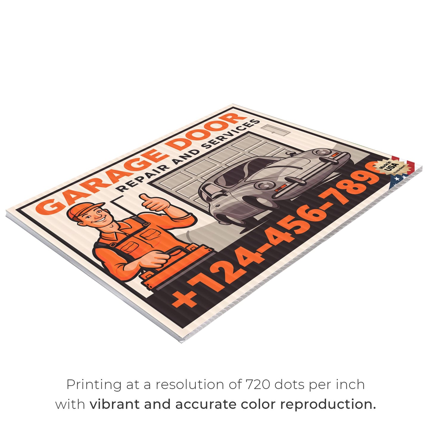 Garage Door Repair Yard Sign Design 6 -  BFS-GRGDR-24X18-DS-D6-BFS-GRGDR-24X18-SS-D6