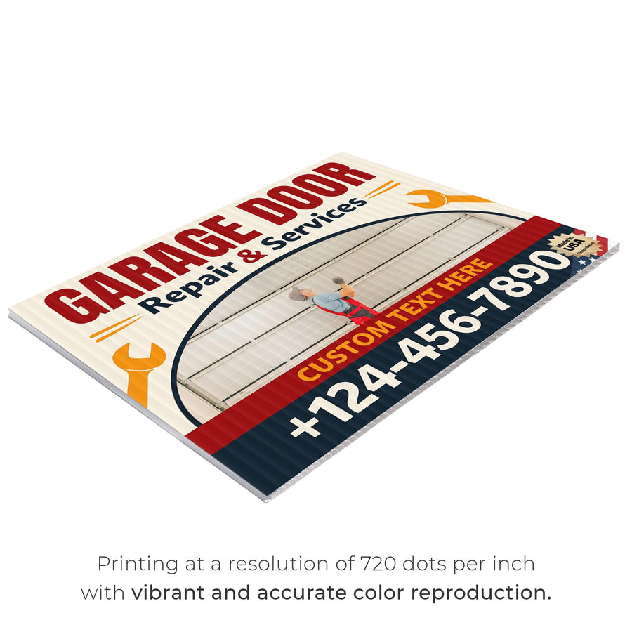 Garage Door Repair Yard Sign Design 7 -  BFS-GRGDR-24X18-DS-D7-BFS-GRGDR-24X18-SS-D7