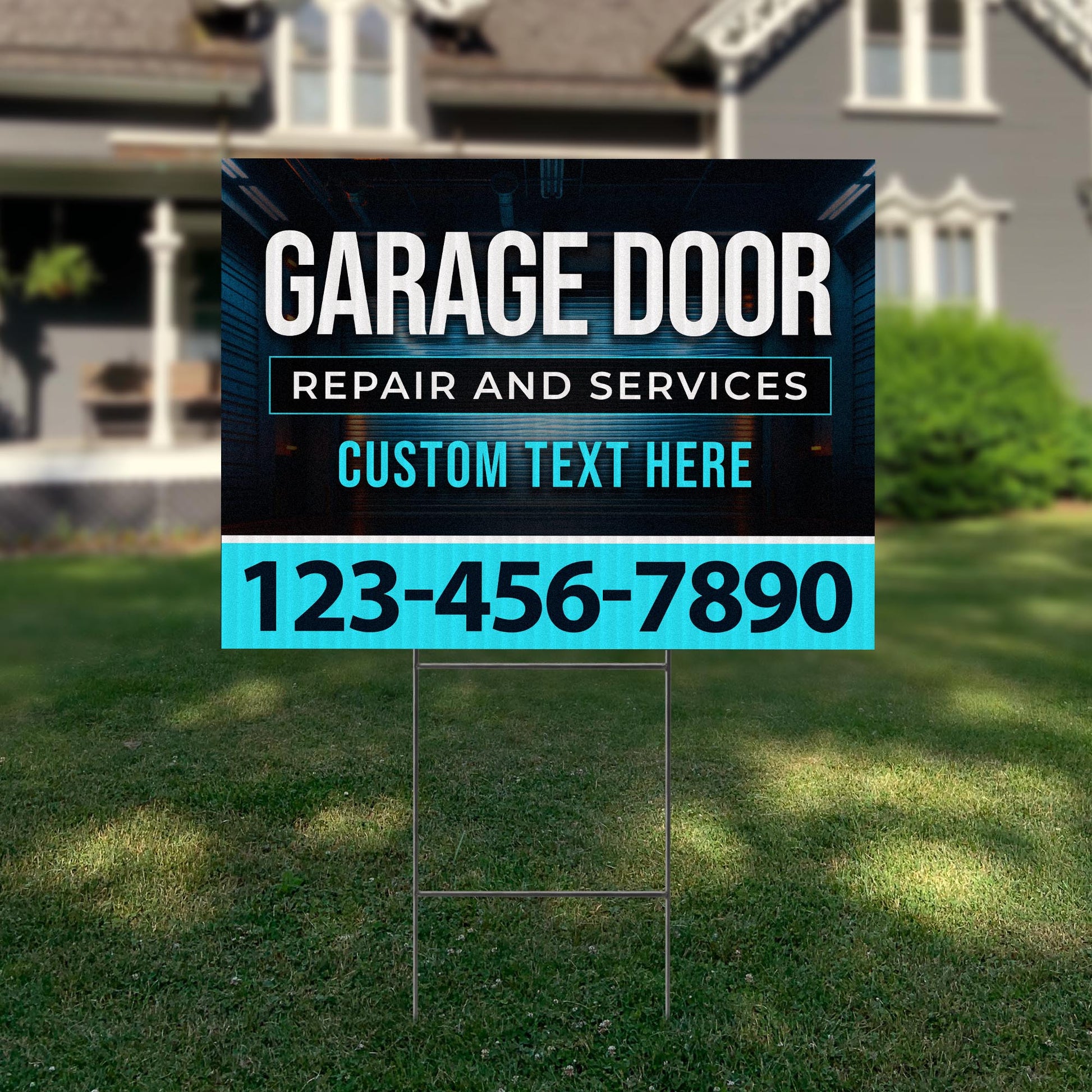 Garage Door Repair Yard Sign Design 8 -  BFS-GRGDR-24X18-DS-D8-BFS-GRGDR-24X18-SS-D8