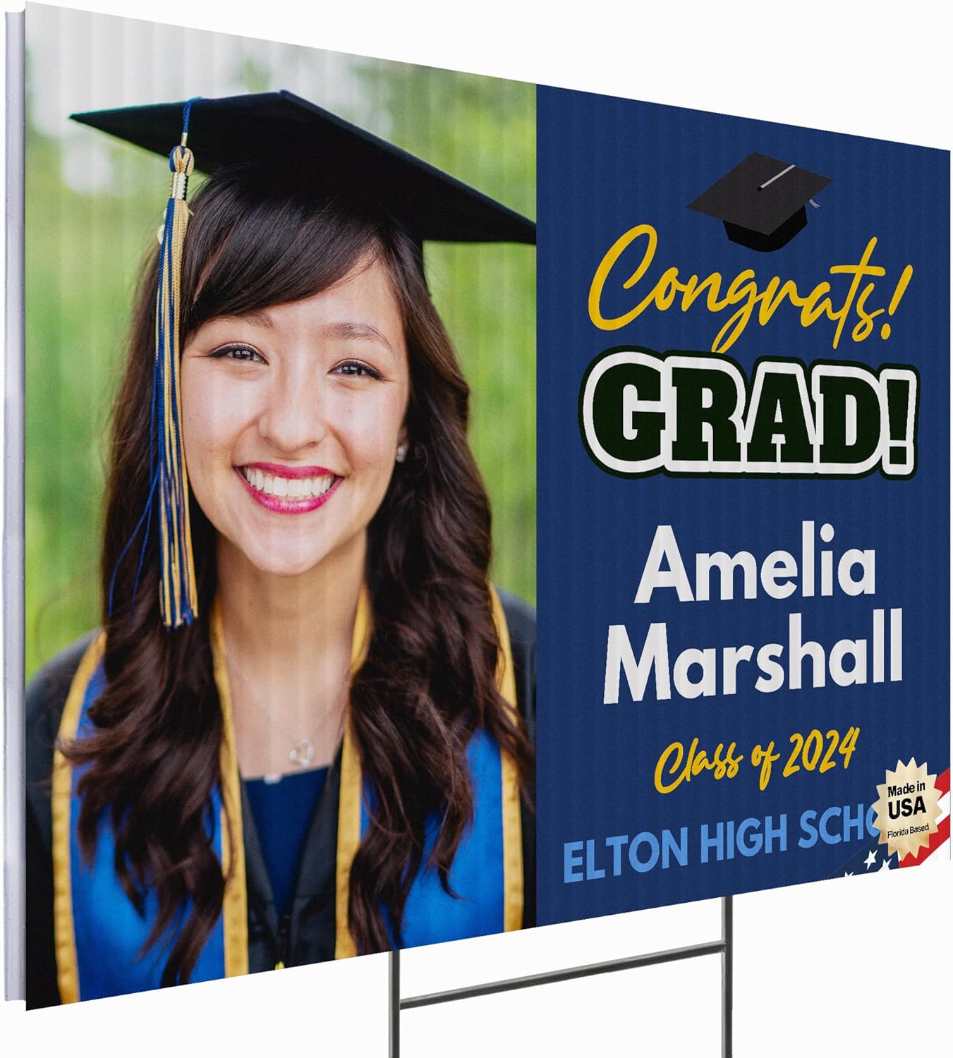 Graduation Yard Sign D3 -  BFS-GS24x18-DS-D28-V1-BFS-GS24x18-SS-D28-V1