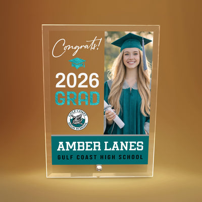 Gulf Coast High School Glass Plaque Design 4