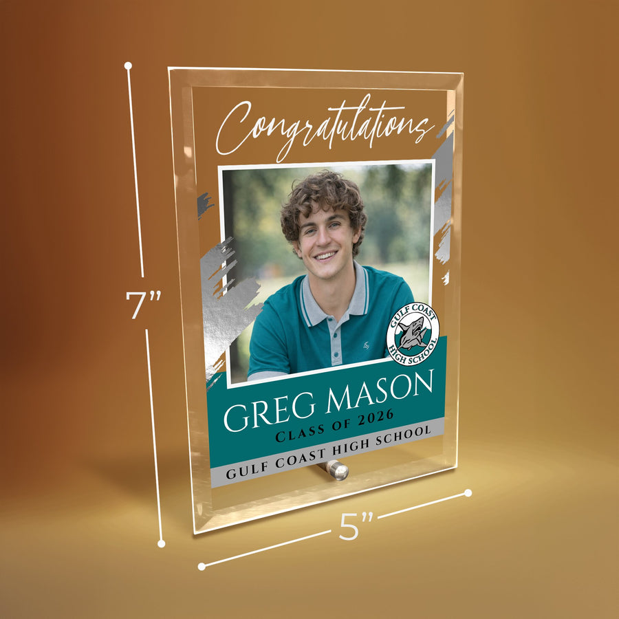 Gulf Coast High School Glass Plaque Design 5