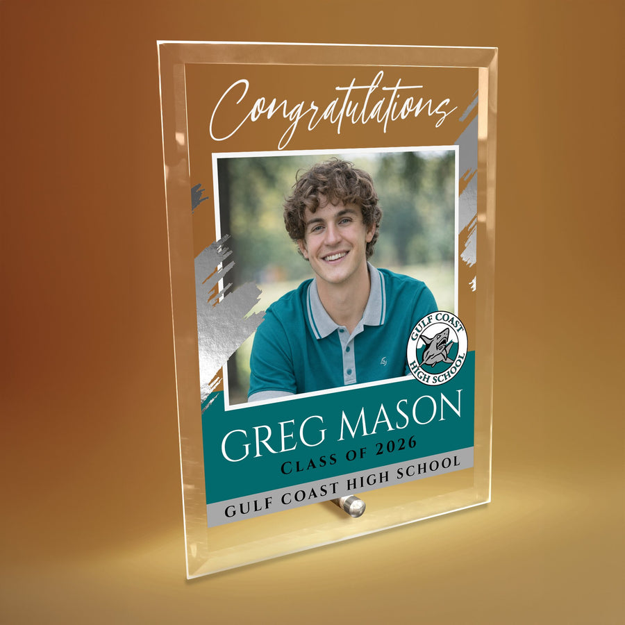 Gulf Coast High School Glass Plaque Design 5