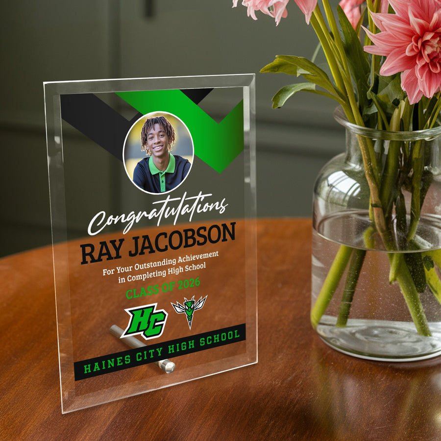 Haines City Senior High School Glass Plaque Design 1