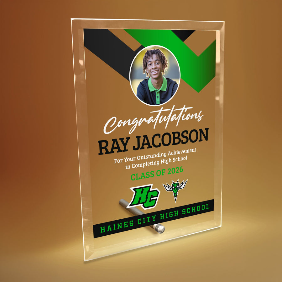 Haines City Senior High School Glass Plaque Design 1