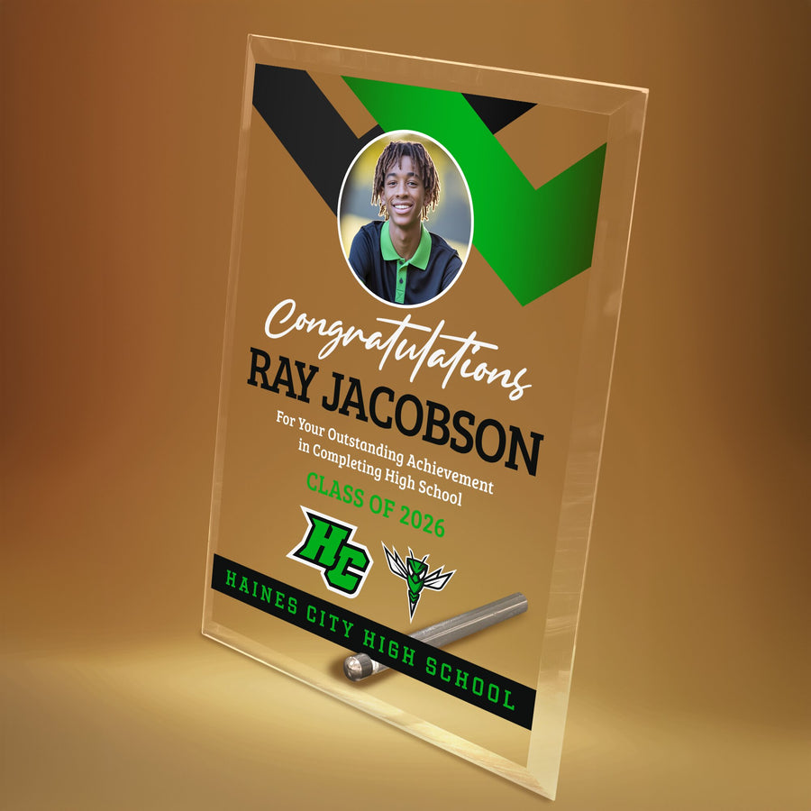 Haines City Senior High School Glass Plaque Design 1