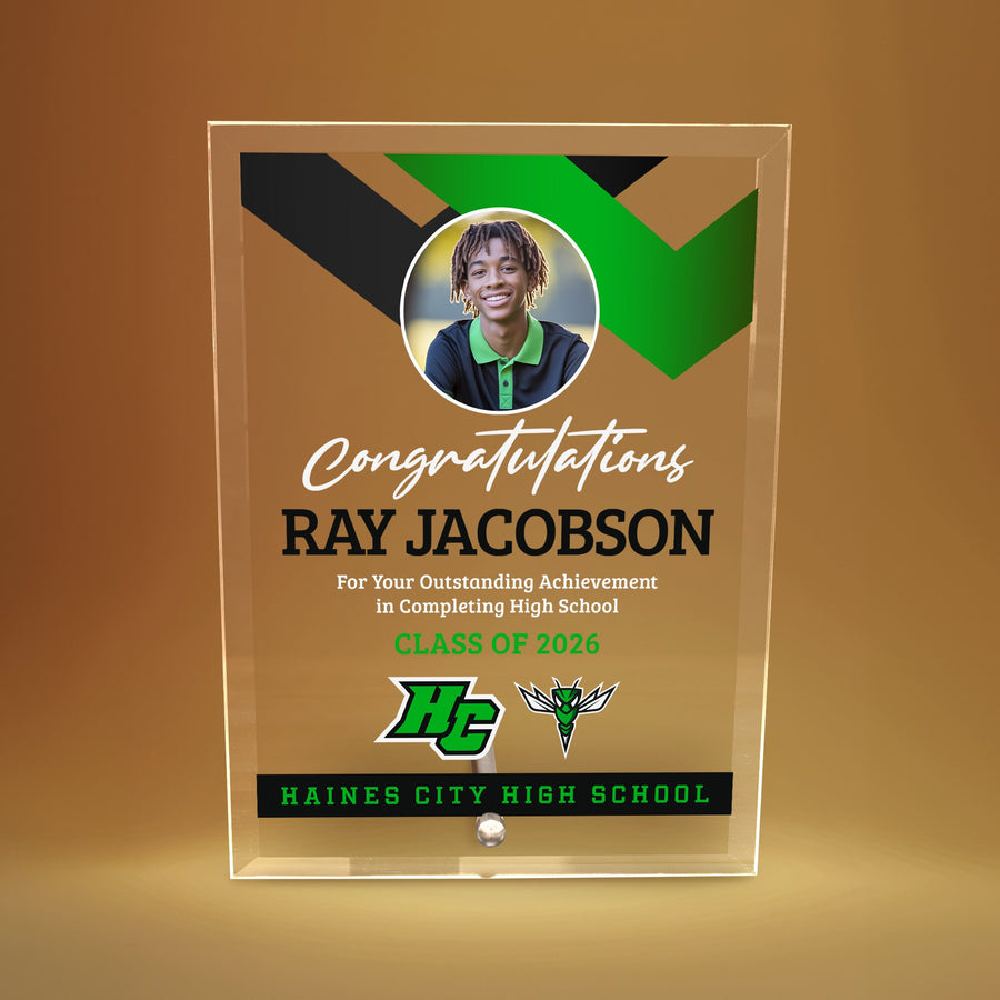 Haines City Senior High School Glass Plaque Design 1