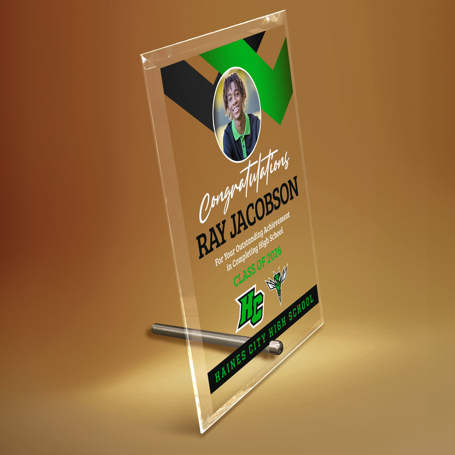 Haines City Senior High School Glass Plaque Design 1