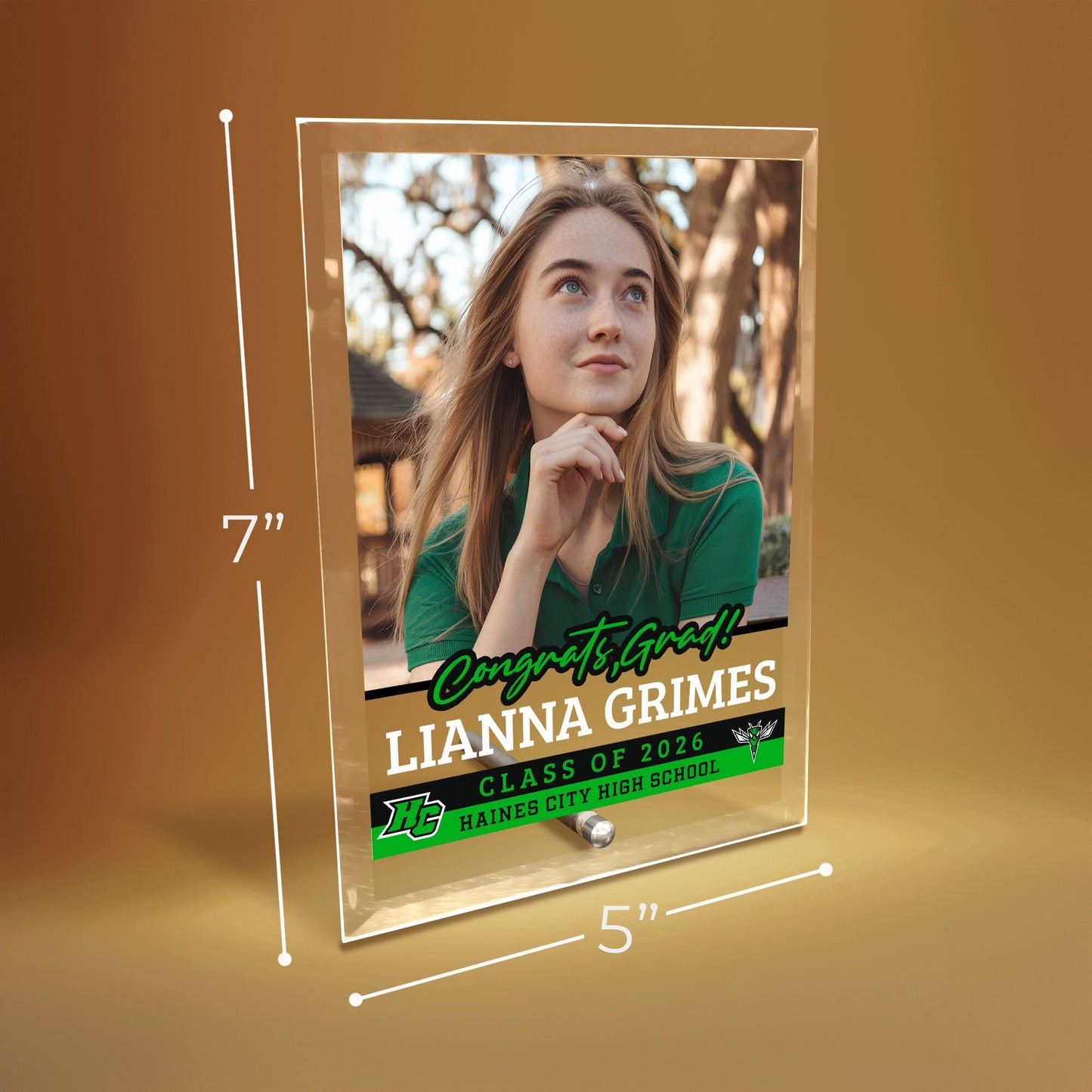 Haines City Senior High School Glass Plaque Design 2
