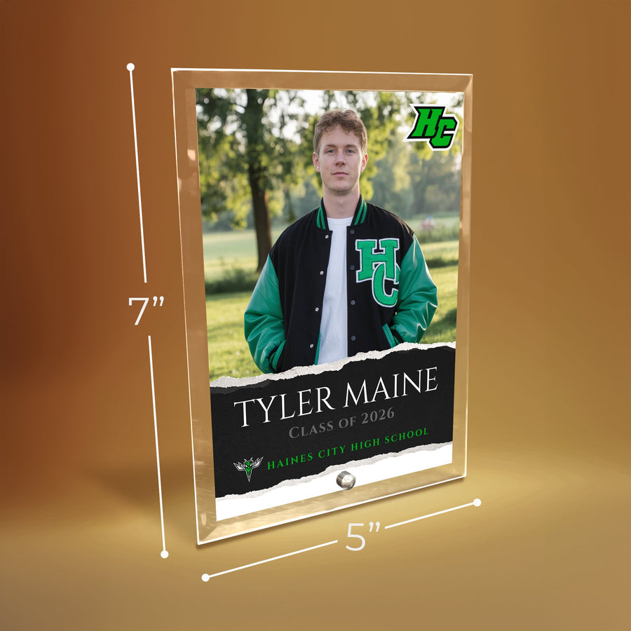 Haines City Senior High School Glass Plaque Design 3