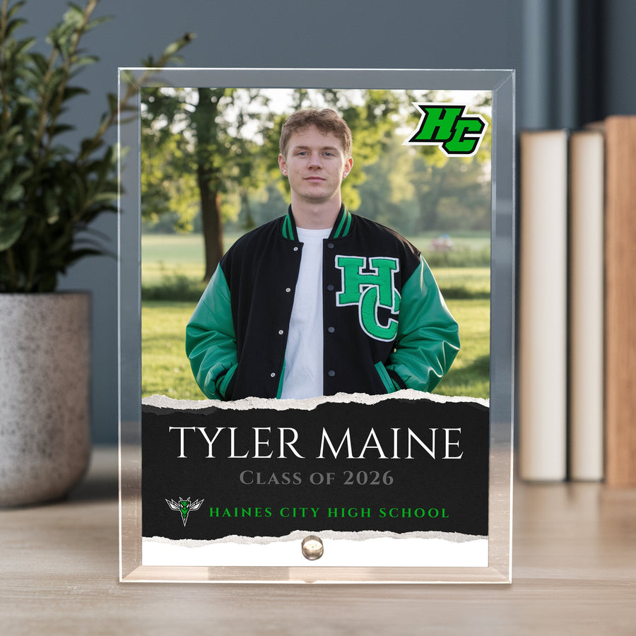 Haines City Senior High School Glass Plaque Design 3