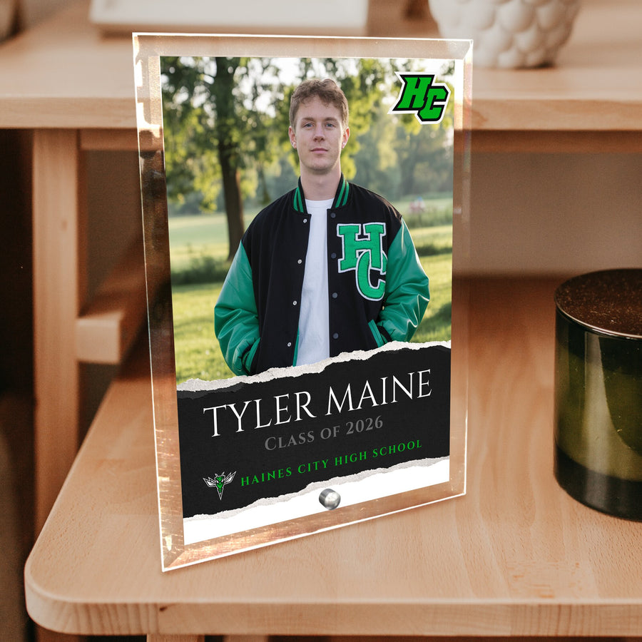 Haines City Senior High School Glass Plaque Design 3