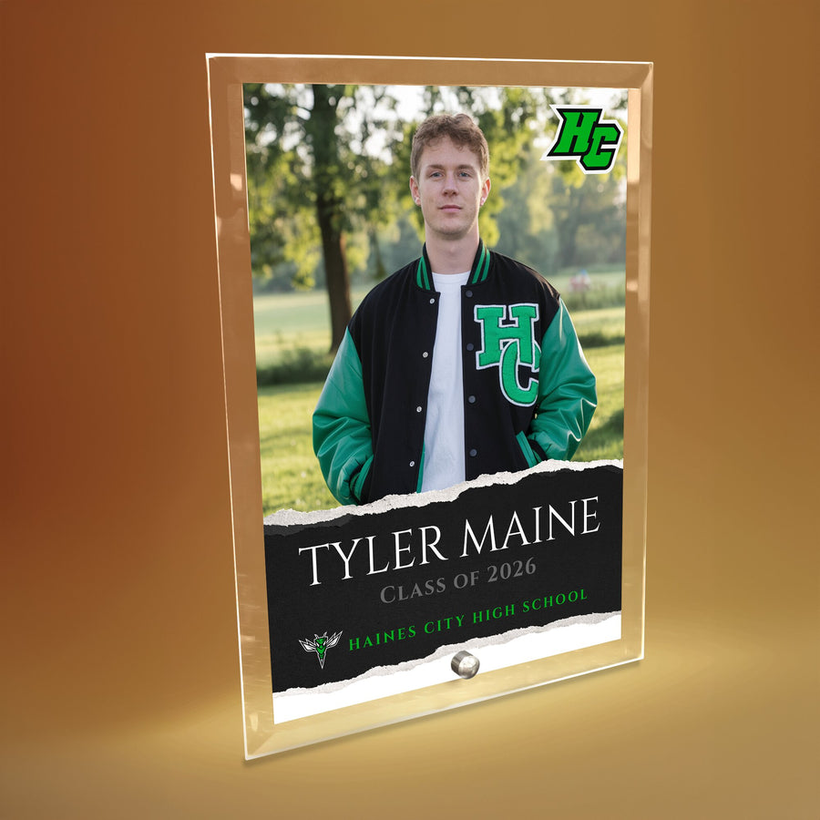 Haines City Senior High School Glass Plaque Design 3
