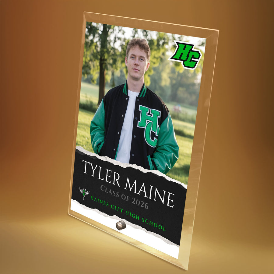 Haines City Senior High School Glass Plaque Design 3