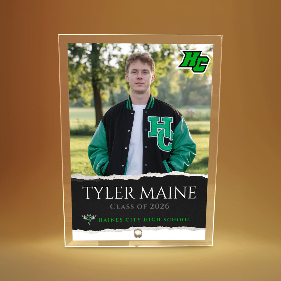 Haines City Senior High School Glass Plaque Design 3